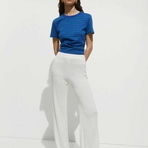 Mango Cream Straight Leg Trousers